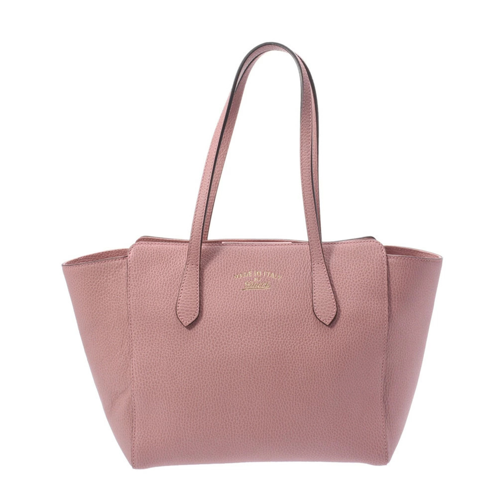 GUCCI Swing Tote Pink Calfskin Bag